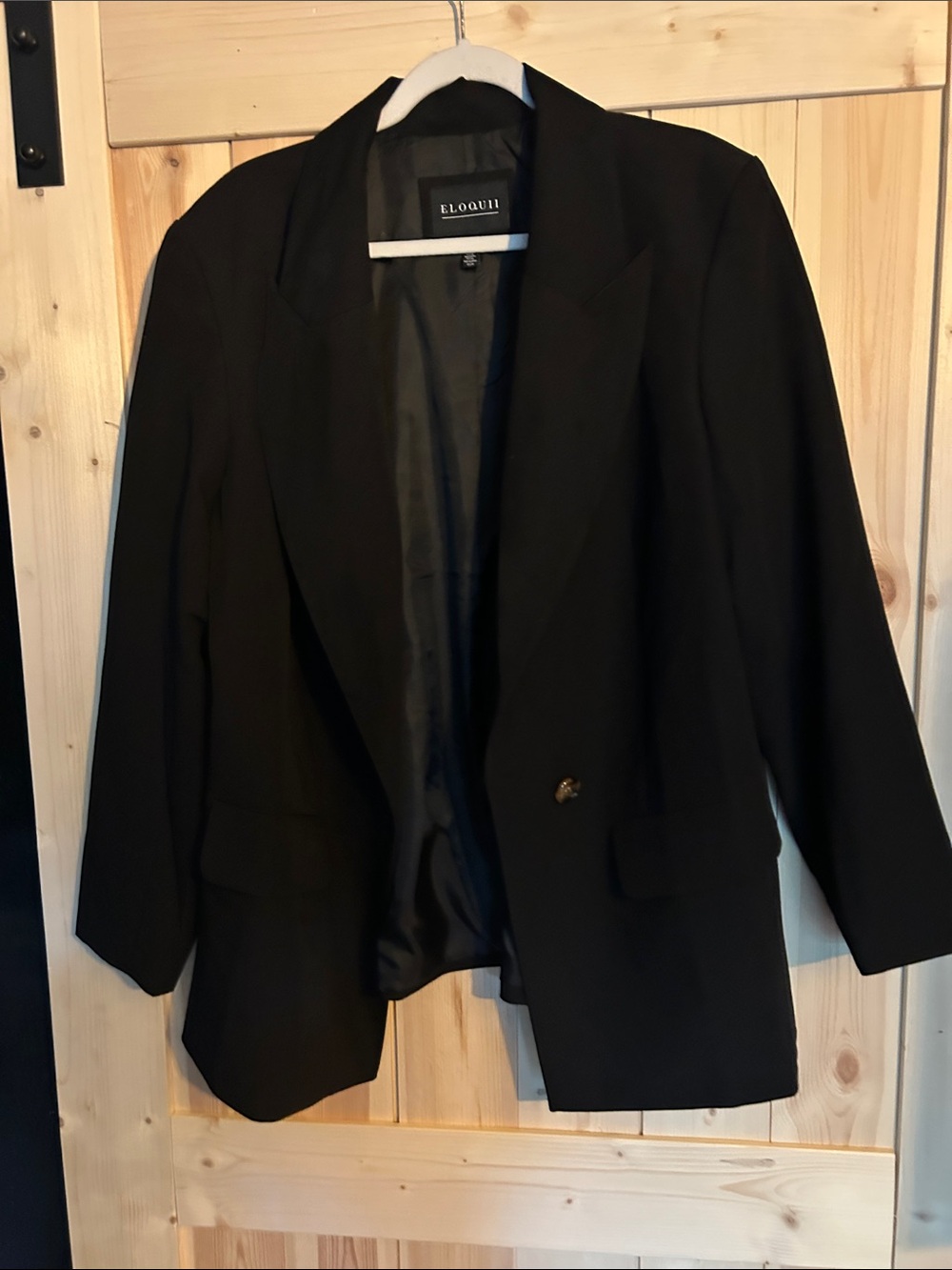 Eloquii Black Single-Button Blazer